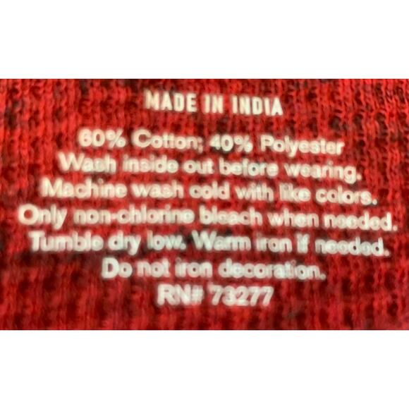 URBAN PIPELINE THERMAL PULL-ON SWEATER, BOYS, M, RED W/ BLACK TRIANGULAR DESIGN - Picture 6 of 6